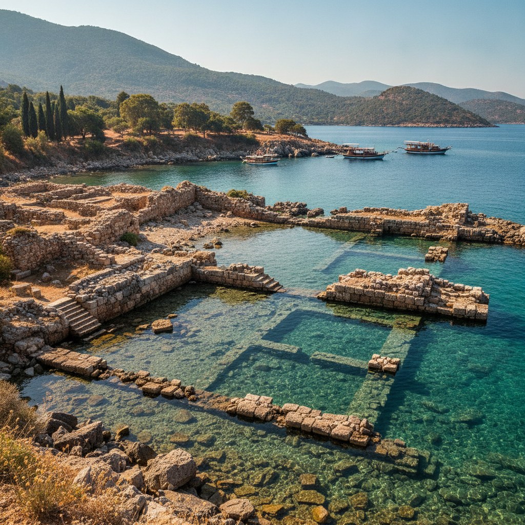 Kekova batık şehir kıyısı